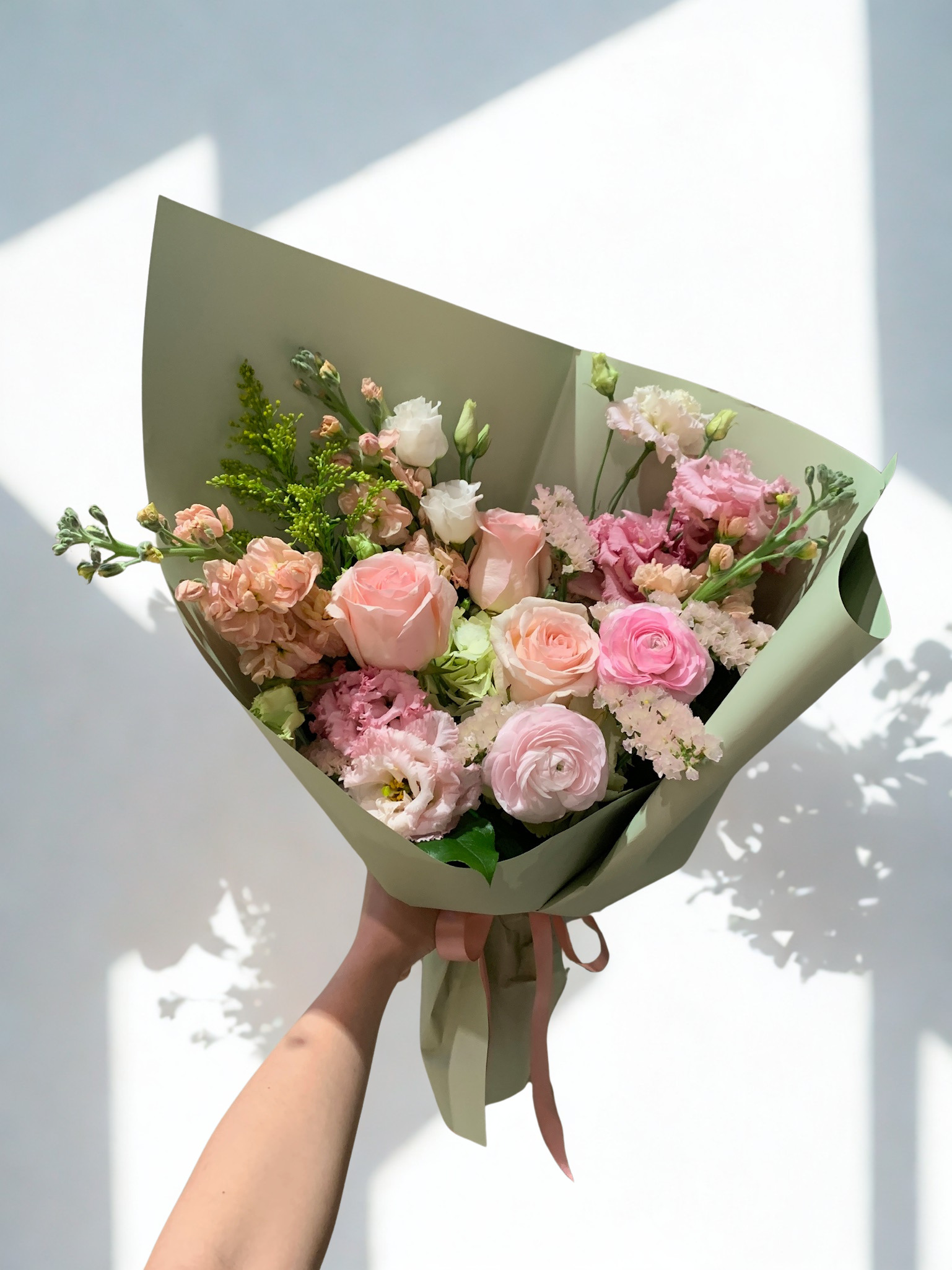 Pink Matcha Bouquet — Blanche Flora Toronto