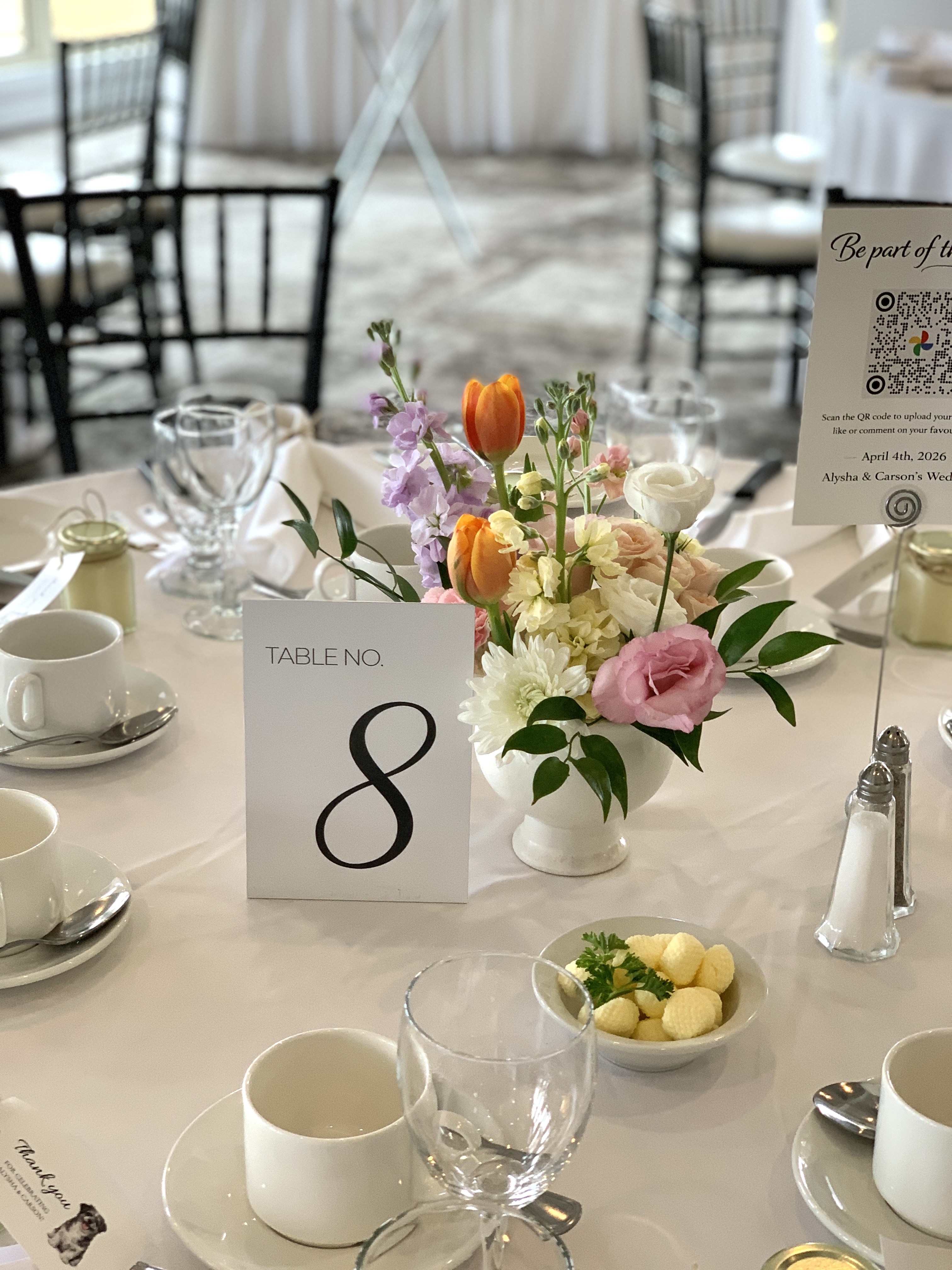 Tangle Creek wedding table centrepiece